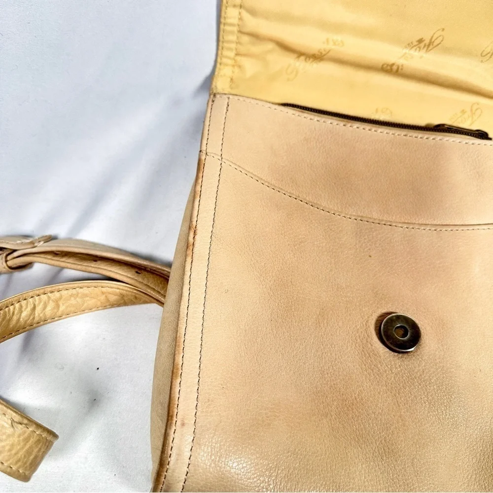 Fossil Leather Crossbody Bag The New American Classic 1954 Key Beige white cream